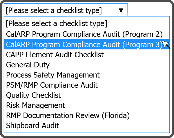 Checklist Type - CalARP Program Compliance Audit (Program 3)