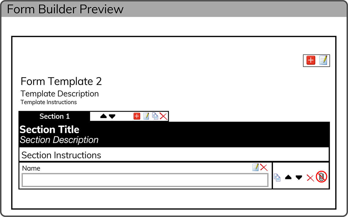 Delete Form Template Section