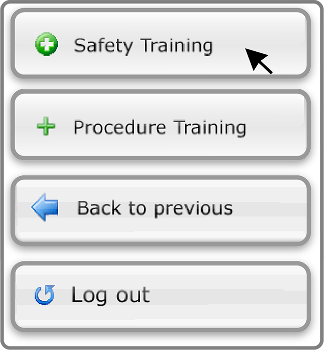 Accessing Safety Training - Training/Touchscreen Interface