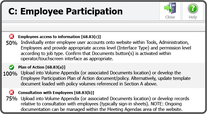 View Implementation Schedule Summary Item